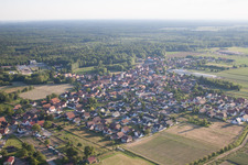 Niederrœdern in the state Bas-Rhin, France seen from a drone