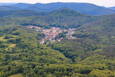 Village hidden in the forest in Dörrenbach in the state Rhineland-Palatinate, Germany