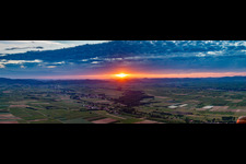 Sunset Haardt in Barbelroth in the state Rhineland-Palatinate, Germany