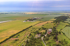 Airfield Ballenstedt/Quedlinburg from the southwest in the district Asmusstedt in Ballenstedt in the state Saxony-Anhalt, Germany