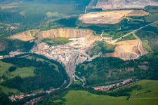 Site and Terrain of overburden surfaces Cement opencast mining Fels-Werke GmbH Kalkwerk Ruebeland in the district Ruebeland in Elbingerode (Harz) in the state Saxony-Anhalt, Germany