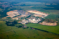 Site and Terrain of overburden surfaces Cement opencast mining Fels-Werke GmbH Kalkwerk Ruebeland in the district Ruebeland in Elbingerode (Harz) in the state Saxony-Anhalt, Germany