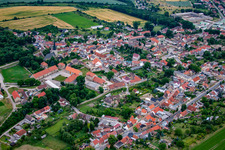 Aerial view of District Cochstedt in Hecklingen in the state Saxony-Anhalt, Germany
