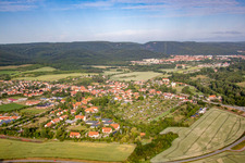 Aerial photograpy of District Neinstedt in Thale in the state Saxony-Anhalt, Germany