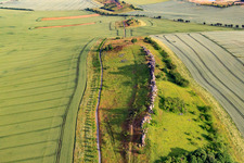 Middle stones of the Devil's Wall (Köingstein) in the district Weddersleben in Thale in the state Saxony-Anhalt, Germany