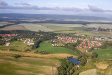 Oblique view of District Langenstein in Halberstadt in the state Saxony-Anhalt, Germany