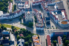 Church building of St. Martini Old Town- center of downtown in Halberstadt in the state Saxony-Anhalt