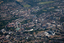 Aerial photograpy of Canterbury in Thanington in the state England, Great Britain