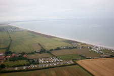 Aerial photograpy of Atwick in the state England, Great Britain