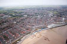 Aerial view of Bridlington in the state England, Great Britain