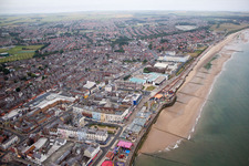 Aerial photograpy of Bridlington in the state England, Great Britain