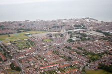 Drone recording of Bridlington in the state England, Great Britain