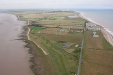 Aerial photograpy of Kilnsea in the state England, Great Britain