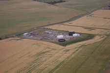 Aerial view of Hollym in the state England, Great Britain