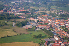 Aerial photograpy of Watten in the state North, France
