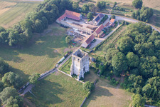 Castle tower at Castle Tour de l'Abbaye de Watten in Lille in Nord-Pas-de-Calais Picardy, France