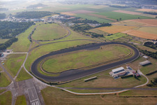 Aerial view of St. Omer Airport in Longuenesse in the state Pas de Calais, France