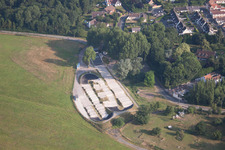 Aerial photograpy of St. Omer Airport in Longuenesse in the state Pas de Calais, France
