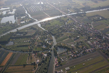 Saint-Omer in the state Pas de Calais, France from above