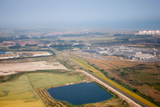 Port at Loon-Plage in Loon-Plage in the state North, France from above