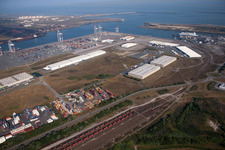 Port at Loon-Plage in Loon-Plage in the state North, France out of the air