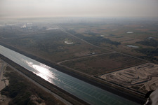 Port at Loon-Plage in Loon-Plage in the state North, France from the plane