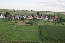 Aerial view of Schleithal in the state Bas-Rhin, France