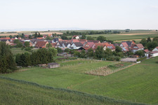 Aerial photograpy of Schleithal in the state Bas-Rhin, France