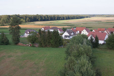 Oblique view of Schleithal in the state Bas-Rhin, France