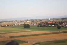 Schleithal in the state Bas-Rhin, France from the plane