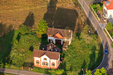Houses in the district of Bienwaldmühle in Scheibenhardt in the state Rhineland-Palatinate, Germany