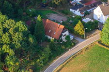 House on the edge of the forest in the district of Bienwaldmühle in Scheibenhardt in the state Rhineland-Palatinate, Germany