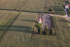 Salmbach in the state Bas-Rhin, France from the drone perspective