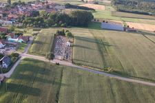 Salmbach in the state Bas-Rhin, France from a drone