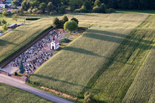Salmbach in the state Bas-Rhin, France seen from a drone