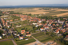 Oblique view of Niederlauterbach in the state Bas-Rhin, France