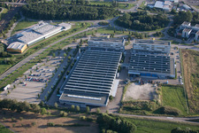 Aerial view of Industrial area in the district Vimbuch in Bühl in the state Baden-Wuerttemberg, Germany