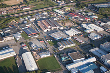 Aerial view of Industrial area in Appenweier in the state Baden-Wuerttemberg, Germany