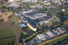 Aerial view of Tesa works in Offenburg in the state Baden-Wuerttemberg, Germany