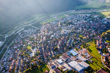Village on the river bank areas of the Kinzig river in Steinach in the state Baden-Wurttemberg, Germany