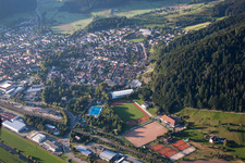 Haslach im Kinzigtal in the state Baden-Wuerttemberg, Germany viewn from the air