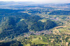 Aerial view of District Bleichheim in Herbolzheim in the state Baden-Wuerttemberg, Germany