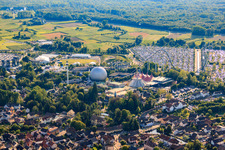 Aerial photograpy of Europapark Rust from the east in Rust in the state Baden-Wuerttemberg, Germany