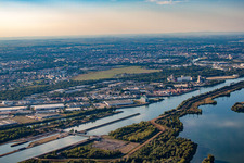 Oblique view of Port of Strasbourg in the district Port du Rhin Sud in Straßburg in the state Bas-Rhin, France