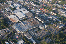 Aerial view of Industrial area with LUK in Bühl in the state Baden-Wuerttemberg, Germany