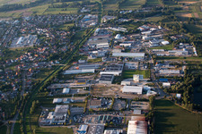 Industrial area in the district Vimbuch in Bühl in the state Baden-Wuerttemberg, Germany out of the air