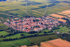 Village view from the southwest in Venningen in the state Rhineland-Palatinate, Germany