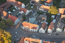 To the Lion in the district Eggenstein in Eggenstein-Leopoldshafen in the state Baden-Wuerttemberg, Germany out of the air