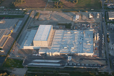 Oberwald industrial area in Wörth am Rhein in the state Rhineland-Palatinate, Germany out of the air
