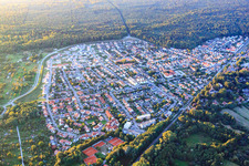 Oblique view of Buchstr in Jockgrim in the state Rhineland-Palatinate, Germany